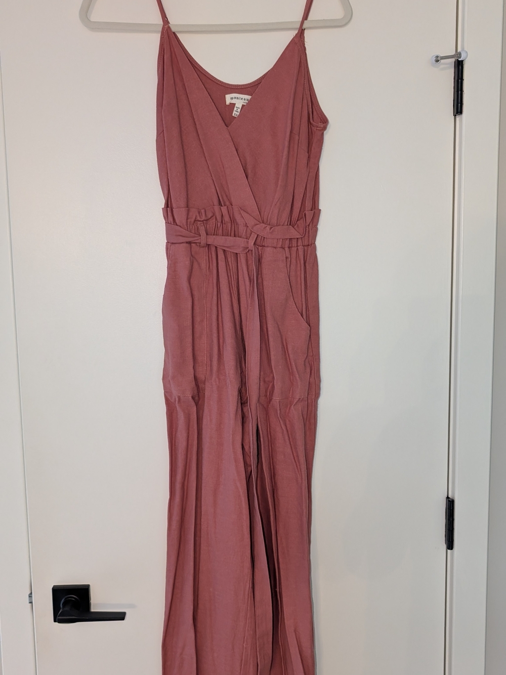Monteau Dusty Rose Sleeveless V-Neck Jumpsuit